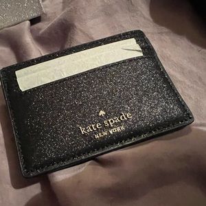 Brand new in box black glitter wallet/card holder.  Beautiful glitter box.